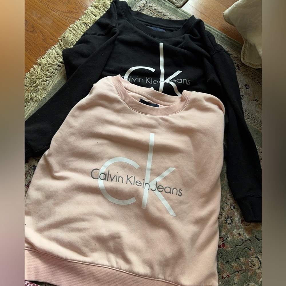 Calvin Klien Two Logo Cute Sweatshirts